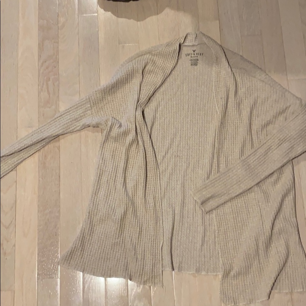 Light waffle cardigan